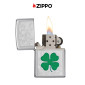 Immagine 5 - Zippo Accendino a Benzina Ricaricabile ed Antivento con Fantasia Clover - mod. 24699