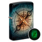 Immagine 1 - Zippo Premium Accendino a Benzina Ricaricabile e Antivento con Fantasia Compass Ghost - mod. 48562