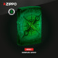 Immagine 3 - Zippo Premium Accendino a Benzina Ricaricabile e Antivento con Fantasia Compass Ghost - mod. 48562