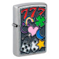 Zippo Accendino a Benzina Ricaricabile ed Antivento con Fantasia All Luck Design - mod. 48682