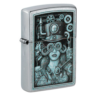 Zippo Accendino a Benzina Ricaricabile ed Antivento con Fantasia Streampunk...