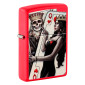 Immagine 1 - Zippo Accendino a Benzina Ricaricabile ed Antivento con Fantasia Skull King Queen Beauty - mod. 48624