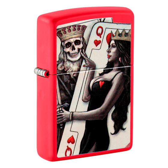 Accendino Zippo mod. 48624 Skull King Queen Beauty Antivento Accendino Zippo mod. 48624 Skull King Queen Beauty Antivento
