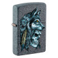 Immagine 1 - Zippo Accendino a Benzina Ricaricabile ed Antivento con Fantasia Wolf Skull Feather Design - mod. 29863