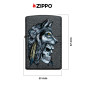 Immagine 4 - Zippo Accendino a Benzina Ricaricabile ed Antivento con Fantasia Wolf Skull Feather Design - mod. 29863