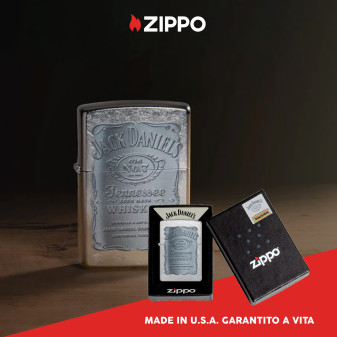 Accendino Zippo 48284 Jack Daniel's Antivento Ricaricabile