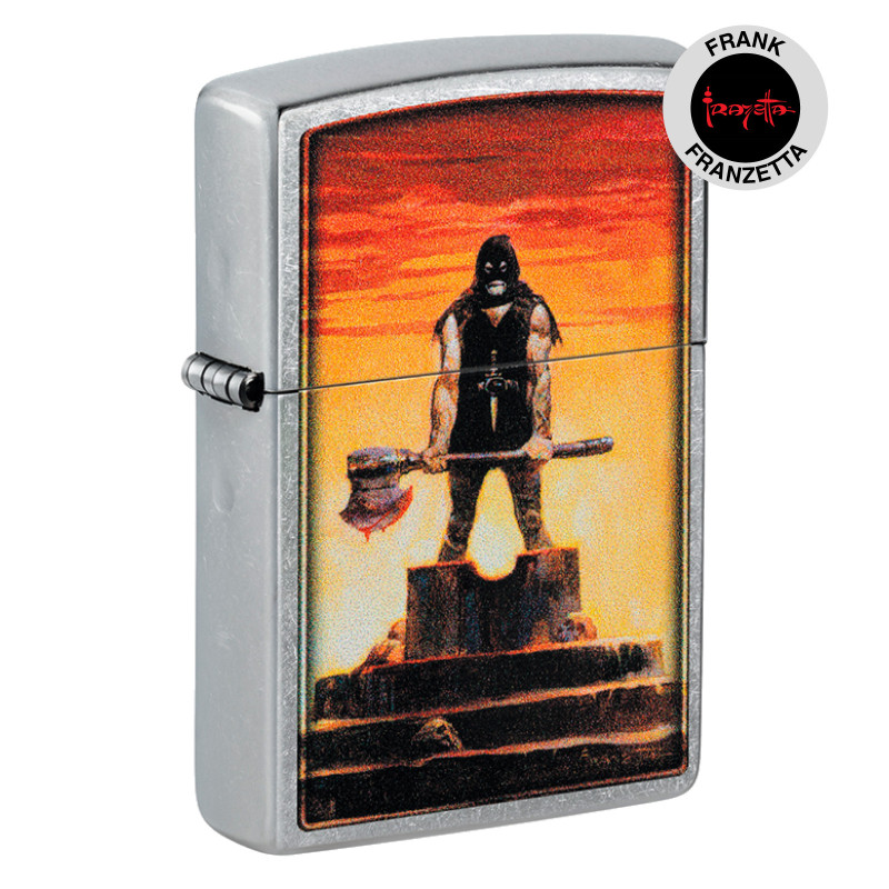 ZIPPO Accendino Lupo E Luna - Nero Opaco Con Stampa Testurizzata - Ricaricabile E Antivento - Regalo Uomo Originale In Confezione Regalo