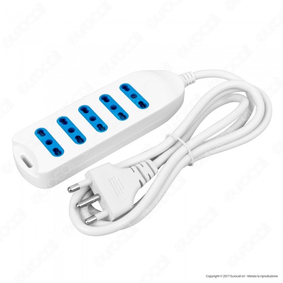 Life Multipresa 5 Posti Colore Bianco - per Interno - mod. 38.1030125E Life Multipresa 5 Posti Colore Bianco - per Interno - mod. 38.1030125E