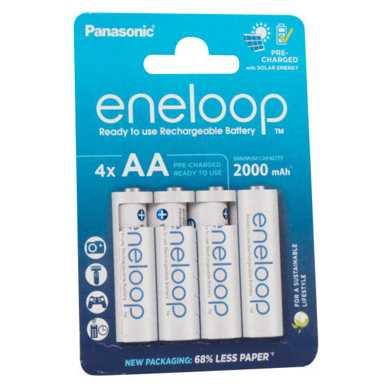 Batterie Ricaricabili 2000mAh HR6 Stilo AA Mignon 1.2V - 4pz Eneloop Batterie Ricaricabili 2000mAh HR6 Stilo AA Mignon 1.2V - 4pz Eneloop