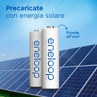 Batterie Ricaricabili 2000mAh HR6 Stilo AA Mignon 1.2V - 4pz Eneloop