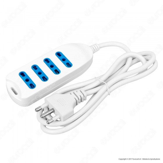 Life Multipresa 4 Posti Colore Bianco - per Interno - mod. 38.1030124E Life Multipresa 4 Posti Colore Bianco - per Interno - mod. 38.1030124E