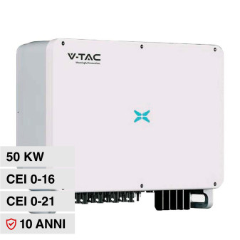 V-Tac VT-6607150 Inverter On Grid 50kW Trifase IP66 per Impianto Fotovoltaico...