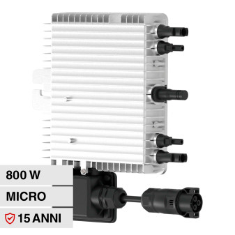 V-Tac Microinverter On-Grid 800W Monofase IP67 con Antenna Wi-Fi per Impianto...