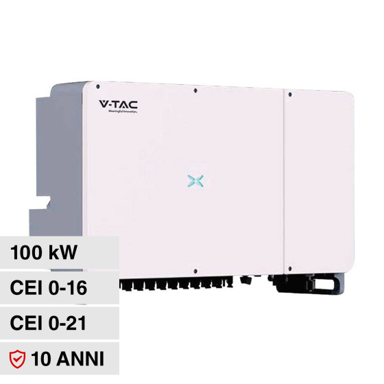 VT-6607100 Inverter 100kW Trifase IP66 Pannelli Solari V-Tac VT-6607100 Inverter 100kW Trifase IP66 Pannelli Solari V-Tac