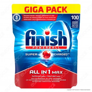 Finish Powerball Tutto in 1 Max per Lavastoviglie - 100 Pastiglie