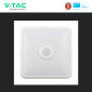 Immagine 14 - V-Tac Pro VT-81003 Plafoniera LED Quadrata 12W SMD Chip Samsung Sensore PIR Movimento e Crepuscolare Colore Bianco - SKU 23419