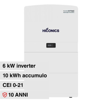 V-Tac HEC2-S6.0Hr2 Sistema All-In-One Fotovoltaico Inverter Monofase Ibrido...