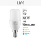 Immagine 5 - Life Lampadina LED E14 7W Tubolare T38 SMD - mod. 39.920512C30 / 39.920512N40 / 39.920512F65