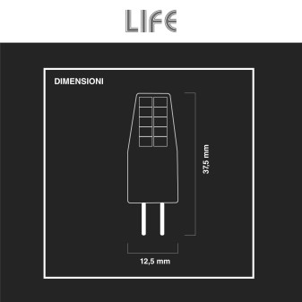Life Lampadina LED G4 2,2W 12V Tubolare SMD in Silicone Trasparente
