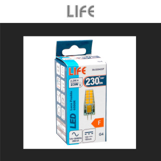 Life Lampadina LED G4 2,2W 12V Tubolare SMD in Silicone Trasparente