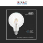 Immagine 9 - V-Tac VT-2143 Lampadina LED E27 12W Bulb G125 Globo Filament Vetro Trasparente - SKU 217453 / 217454 / 217455