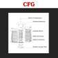 Immagine 4 - CFG ZanzaZap18 Lampada UV 18W 360° Cattura Insetti Notturni Fino a 600² da Interno ed Esterno IPX4 - mod. EZ001