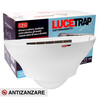 CFG LuceTrap Lampada UV 13W Trappola Adesiva Cattura Insetti Notturni Fino a...
