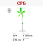 Immagine 2 - CFG Margarita XL Stand Ventilatore a Piantana 12W 5 Pale Trascinamento Magnetico 1 Velocità 330 R/min Senza Griglia - mod. EV115