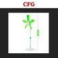 Immagine 4 - CFG Margarita XL Stand Ventilatore a Piantana 12W 5 Pale Trascinamento Magnetico 1 Velocità 330 R/min Senza Griglia - mod. EV115