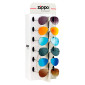 Zippo Espositore da Banco con 6 Slot e 9 Occhiali da Sole Lenti Colorate Unisex Massima Protezione Raggi UVA UVB - Mod OBP-9A
