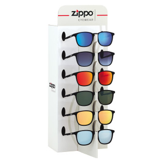 Zippo Espositore da Banco con 6 Slot e 9 Occhiali da Sole Lenti Colorate...
