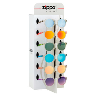 Zippo Espositore da Banco con 6 Slot e 9 Occhiali da Sole Lenti Colorate...