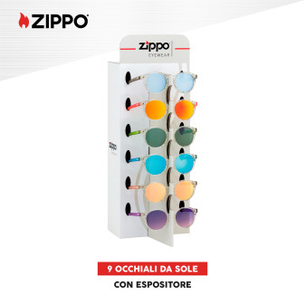 Zippo Espositore da Banco con 9 Occhiali Sole Lenti Colorate OBP-137A