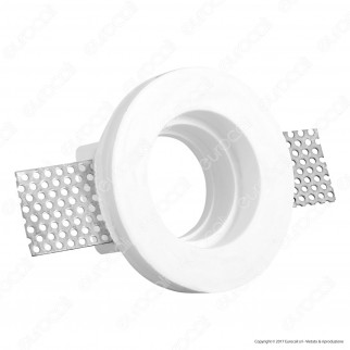 Portafaretto Rotondo da Incasso in Gesso per Lampadine GU10 e GU5.3 -