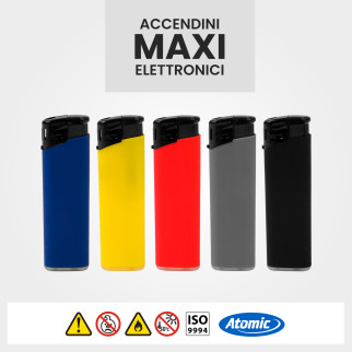 Atomic Electronic F11 Accendino Tinta Unita Soft Touch 5 Accendini