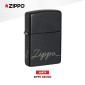 Immagine 2 - Zippo Premium Accendino a Benzina Ricaricabile ed Antivento con Fantasia Zippo Corsivo Design - mod. 48979