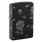 Zippo Premium Accendino a Benzina Ricaricabile ed Antivento con Fantasia Flower Skulls Design - mod. 48931