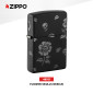 Immagine 2 - Zippo Premium Accendino a Benzina Ricaricabile ed Antivento con Fantasia Flower Skulls Design - mod. 48931