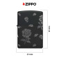 Immagine 4 - Zippo Premium Accendino a Benzina Ricaricabile ed Antivento con Fantasia Flower Skulls Design - mod. 48931
