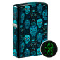 Immagine 1 - Zippo Premium Accendino a Benzina Ricaricabile e Antivento con Fantasia Sugar Skulls Design - mod. 46017