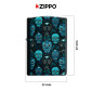 Immagine 4 - Zippo Premium Accendino a Benzina Ricaricabile e Antivento con Fantasia Sugar Skulls Design - mod. 46017
