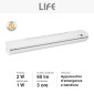 Immagine 2 - Life Lampada LED per Uscita di Emergenza a Bandiera con Funzione SE+SA e Self Test - mod. 39.LED0630