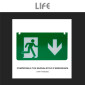Immagine 6 - Life Lampada LED per Uscita di Emergenza a Bandiera con Funzione SE+SA e Self Test - mod. 39.LED0630