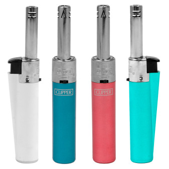 Clipper Mini Tube Accendigas Elettronico Tinta Unita 4 Accendini