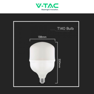 V-Tac VT-21050 Lampadina LED E27/E40 Hi-Power 50W Tubolare T140 SMD