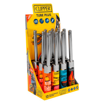 Clipper Tube Plus Accendigas Elettronico Grill Time 2 Box 12 Accendini