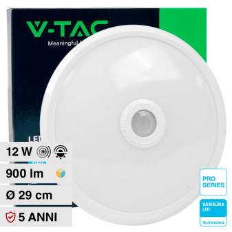 VT-13CCT Plafoniera 3in1 LED Rotonda 12W SMD Chip Samsung V-Tac Pro