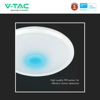 VT-13CCT Plafoniera 3in1 LED Rotonda 12W SMD Chip Samsung V-Tac Pro