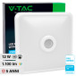 V-Tac Pro VT-81003 Plafoniera LED Quadrata 12W SMD Chip Samsung Sensore PIR Movimento e Crepuscolare Colore Bianco - SKU 23419