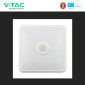 Immagine 12 - V-Tac Pro VT-81003 Plafoniera LED Quadrata 12W SMD Chip Samsung Sensore PIR Movimento e Crepuscolare Colore Bianco - SKU 23419